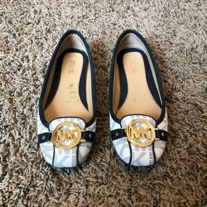 Navy & White Michael Kors Ballet Flats